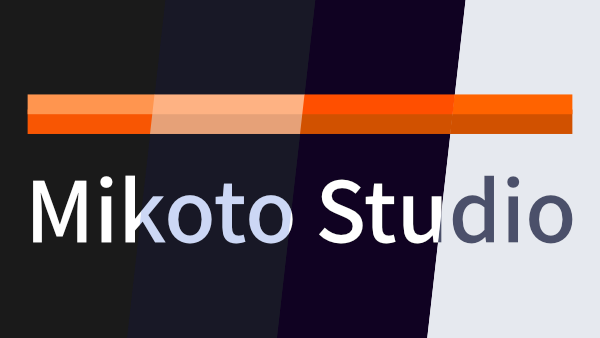 Four Mikoto Studio UI themes: Utrecht Dark (default), Catppuccin Mocha, Synthwave, and Catppuccin Latte.